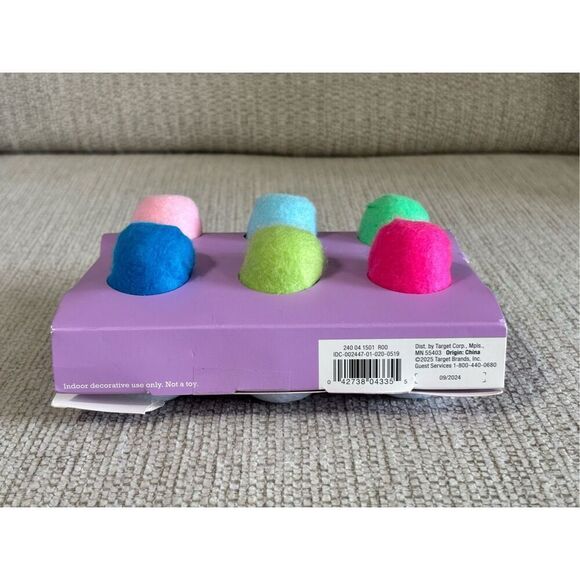 SPRITZ Featherly Friends SET of 6 Mini Fabric Bird in Felt Easter Egg Carton NEW - Picture 6 of 8
